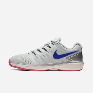 Adidasi Tenis Nike NikeCourt Air Zoom Prestige Dama Platină Metal Roz Albastri | MAJW-73219